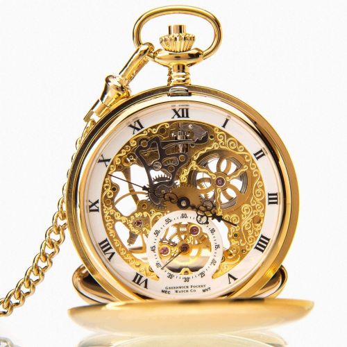 The Kensington - Gold Mechanical Double Hunter Pocket Watch GPW228 ...