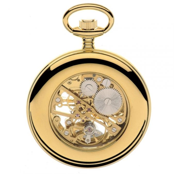 Mount Royal Open Face Mechanical Gold Plated Pocket Watch B3P/RN ...