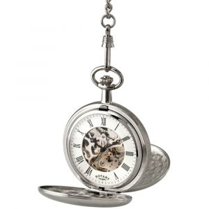 Silver double 2024 hunter pocket watch